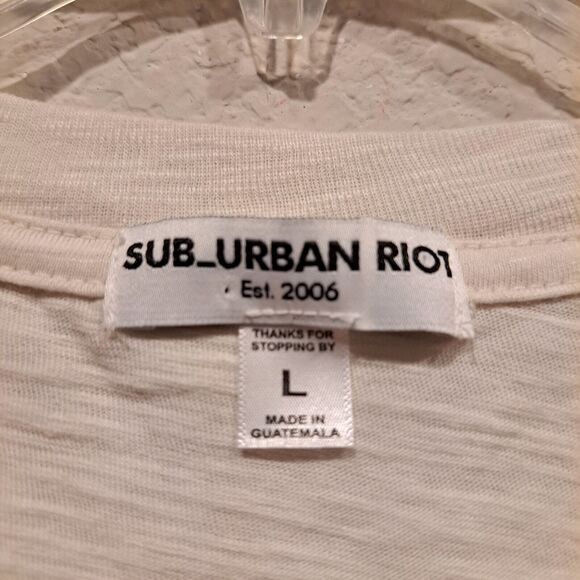 Suburban Riot SBR Far Out Boyfriend Tee Funky Flowers Groovy Size Large NWOT - Picture 5 of 7